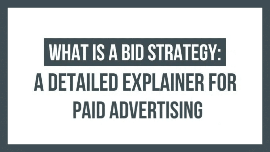 What is a Bid Strategy: A Detailed Explainer for Paid Advertising ...