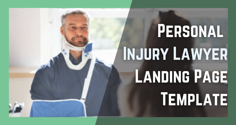 Personal injury lawyer landing page template